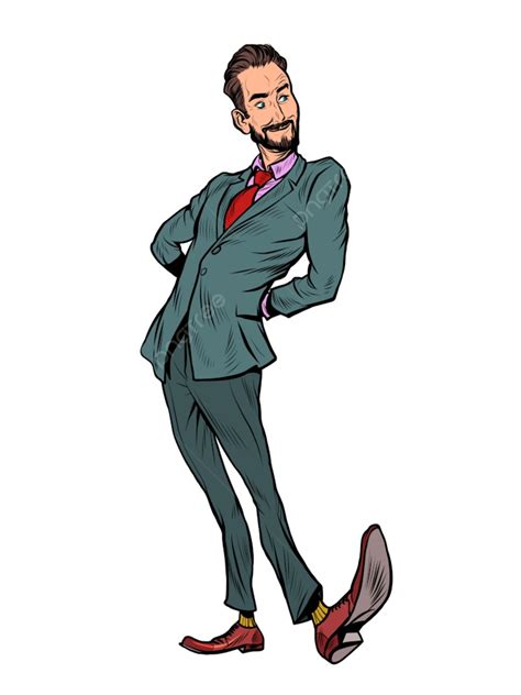 Handsome Businessman Vector Hd PNG Images, Charismatic Smug Handsome ...