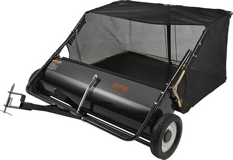 Amazon.com : VEVOR Tow Behind Lawn Sweeper, 50 in Pull Behind Lawn ...
