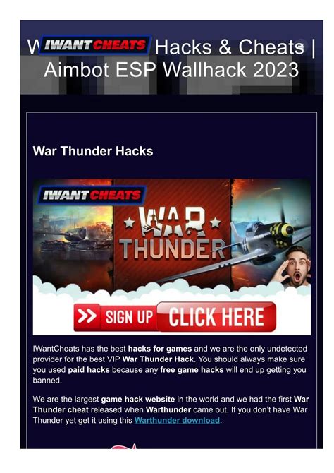 PPT - War Thunder Hacks & Cheats Aimbot ESP Wallhack 2023 PowerPoint ...