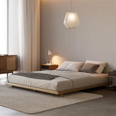 Japanese Style Premium Bed Frame in Beige Color from AED 2449 | A to Z ...