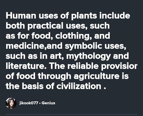 Mention two ways in which plant are useful to animal and two ways in ...