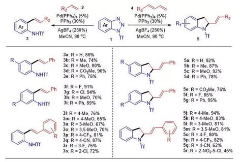 苯并三氮唑的“活化”：钯催化脱氮偶联反应和环加成反应
