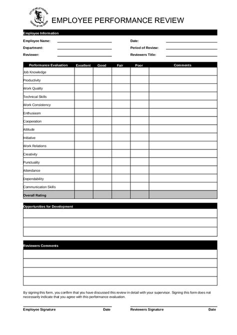 downloadable evaluation form template word