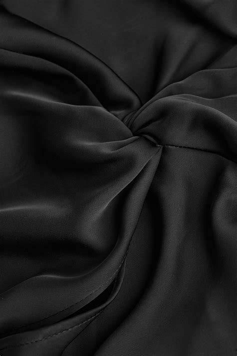 Knot-detail satin dress - Black - Ladies | H&M IN