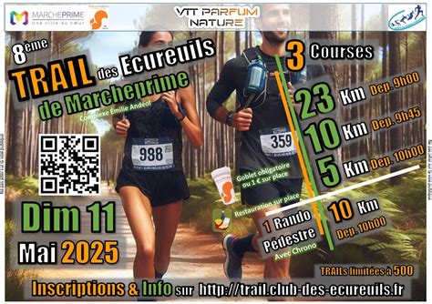 TRAIL des Ecureuils de Marcheprime, Complexe Sportif Emilie Andéol ...