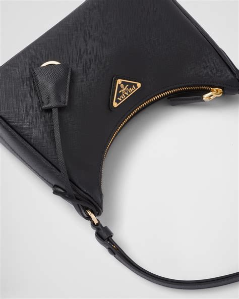 Black Prada Re-edition Saffiano Leather Mini Bag | PRADA