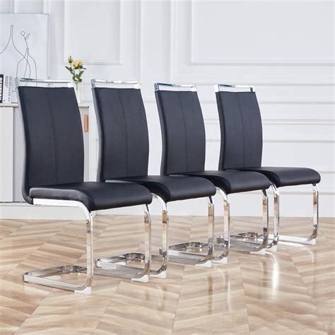 Black Dining Room Chairs Set Of 4