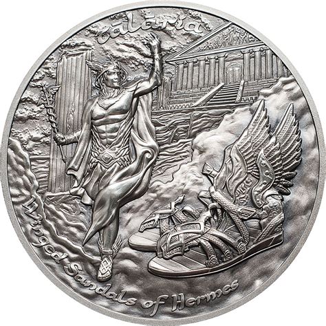 Cook Islands Silver Mythology Series - Winged Sandals of Hermes ...