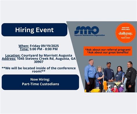SMO Hiring Event - Augusta, 1045 Stevens Creek Rd, Augusta, GA 30907 ...