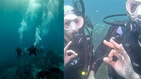 Arab Couple Takes Wedding Vows Underwater In First Instance For Saudi ...