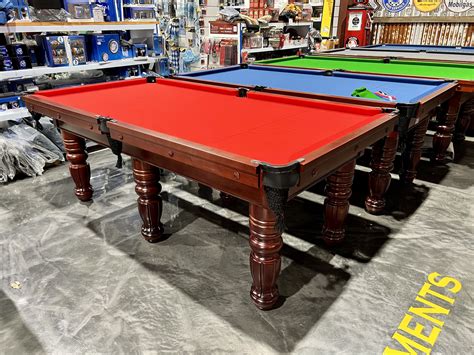 Cedar Colour Pool Snooker Billiard Table 7ft Slate with Green felt