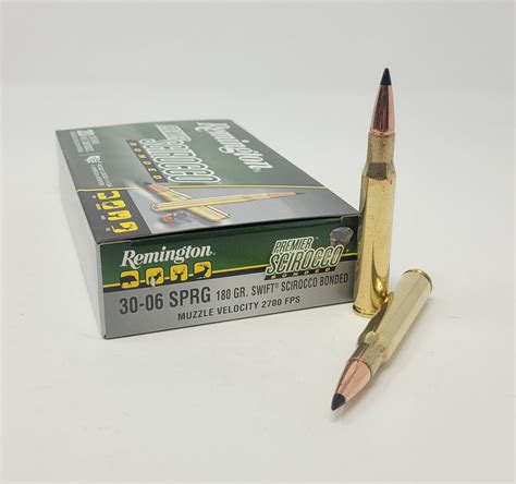 Remington 30-06 Ammunition Premier Bonded PRSC3006B 180 Grain Swift ...