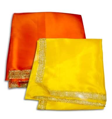 KAM Home Pooja Cloth for Mandir | Satin Pooja Cloth | Pooja Silk Cloth ...