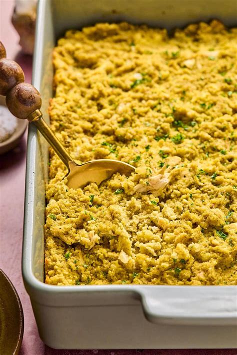 Grandma's Old Fashioned Cornbread Dressing Recipe | Healthy Little Peach