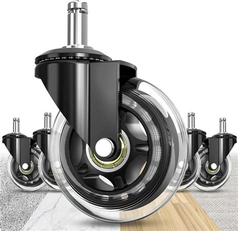 Amazon.com: Office Chair Caster Wheels (Set of 5) - Heavy Duty & Safe ...