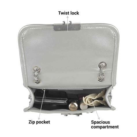 Buy Mochi Women Silver Ethnic-Wedding Sling Bag Online | SKU: 38-121-27 ...