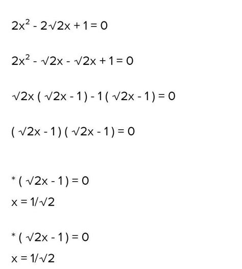 Find the nature of the roots of the quadratic equation2x2 - 2V2 x + 2 ...