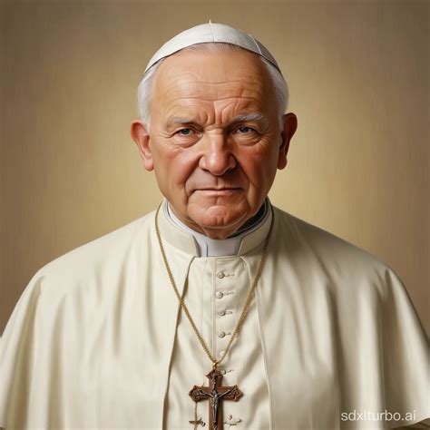 Realistic Portrait of Pope John Paul II | SDXL Free Online