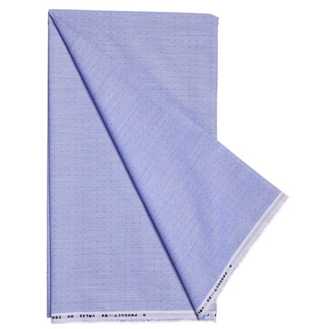 Dotted Blue Men's Cotton Unstitched Uniform Shirt Fabric For Corporate ...