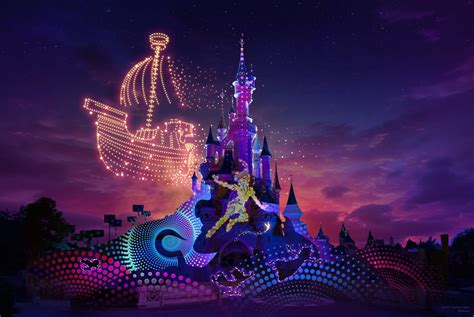 Disney Electrical Sky Parade with drones lights up Disneyland Paris