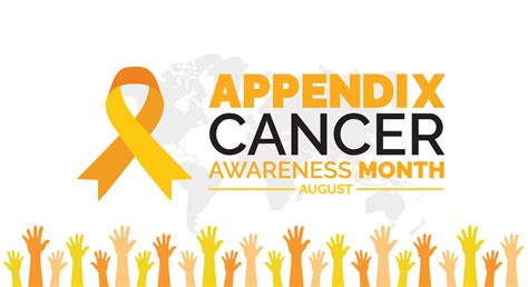 August is Appendix Cancer Awareness Month background template. Holiday ...