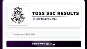 TOSS Result 2025 Out For SSC, Inter Exams; Class 10 Records 48.86% Pass ...