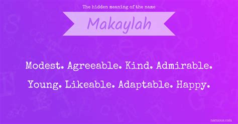 The Name Makayla Means