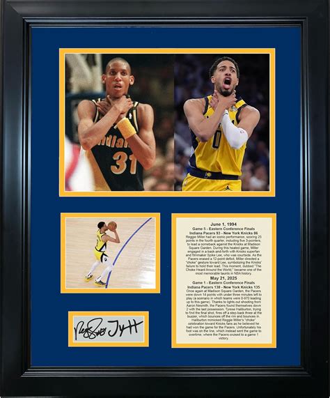 Amazon.com: Framed Tyrese Haliburton Reggie Miller Choke Celebration ...