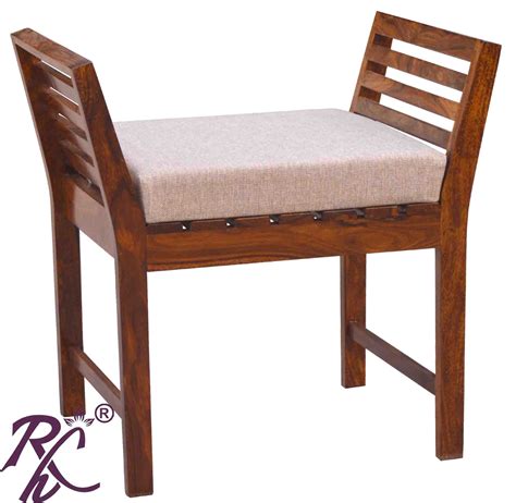 Solid Wooden Stripe Design Sofa One Seater - RAJ HANDICRAFT
