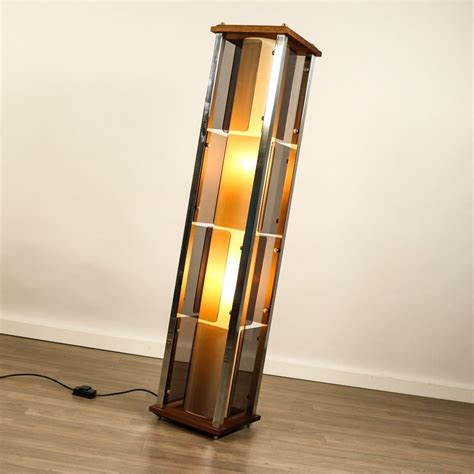 Vintage Teak and Acrylic Square Column Floor Lamp from ttr. Modeline ...