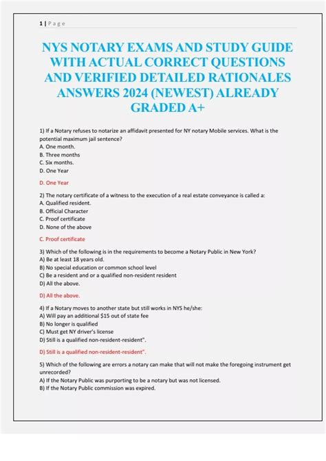 Image result for Notary Test NC Study Guide