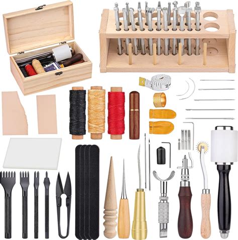 Leather Tooling Kit with Instructions,Leathercraft Working Tools ...