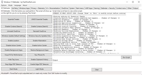 Image result for Debloater Script GUI Commands