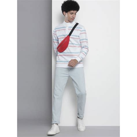 Buy The Indian Garage Co Men White Regular Fit High Neck Front Open ...