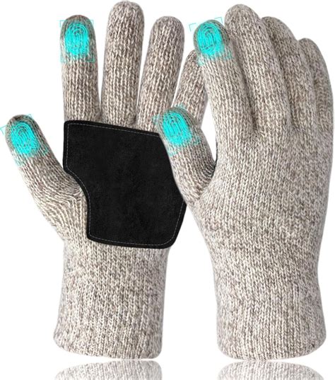 MIG4U Winter Gloves Women Cold Weather, Wool Dual-layer Women's Warm ...