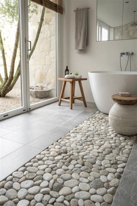 16+ Inspiring Pebble Shower Floor Ideas - Oh Loft