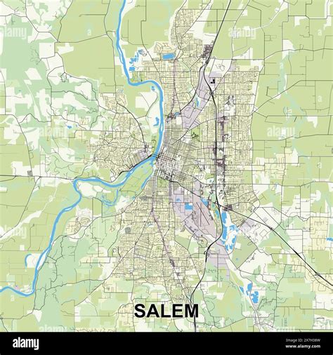 Salem outline map hi-res stock photography and images - Alamy