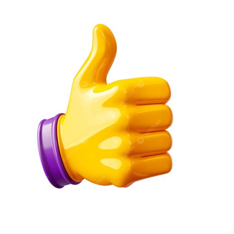 Golden Thumbs Up Emoji Representing Approval Positivity Agreement Success And Encouragement ...