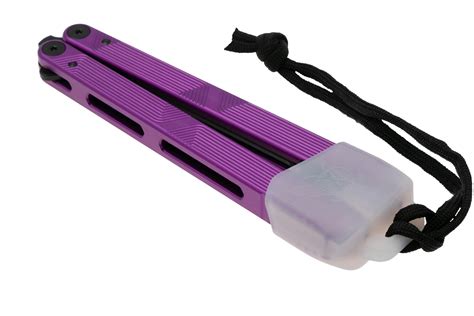 Flytanium Zenith Balisong Trainer 1261NPB Black, Nebula Purple Aluminum ...