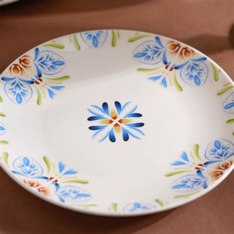 Traditional Floral Patterned Plate 8 Inch Online - Premium Snack Plate ...