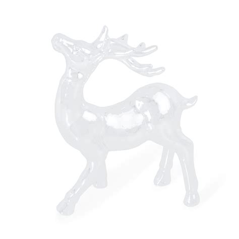 Figura de 19 x 5 cm reno plateado