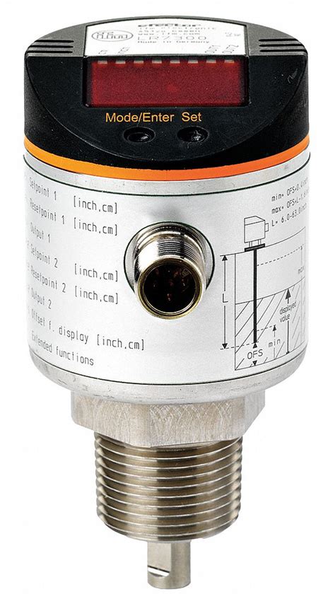 IFM, Guided Wave Radar, Vertical, Electronic Level Sensor - 24JZ42 ...