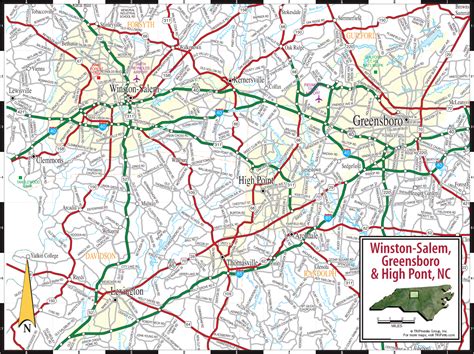 Map of Winston-Salem North Carolina - TravelsMaps.Com