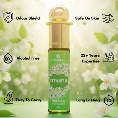 Attarful Attar Roll-On Perfume | Alcohol-Free Floral Long Lasting ...