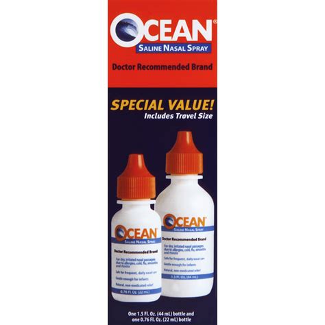 OCEAN Organic Vodka Saline Nasal Spray, Special Value (2 each) Delivery ...