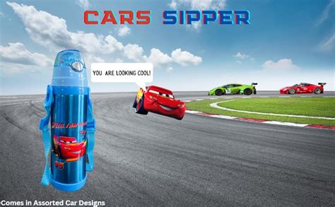 MUSAPRI - Stainless steel water bottle/Sipper in Red Blue Cartoon ...