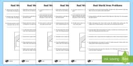 Area Word Problems Worksheet | Year 3-6 Resources