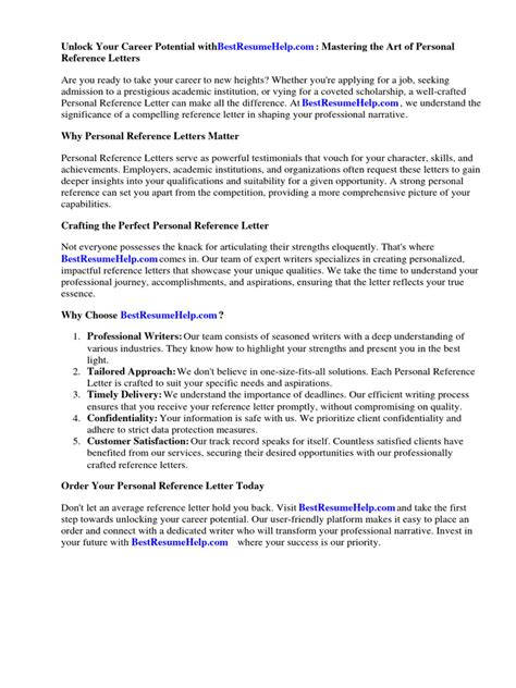 Personal Reference List Template | PDF | Résumé