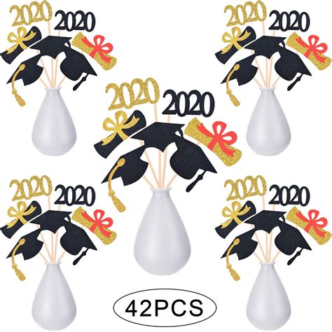 Buy 42 Pieces 2020 Graduation Cupcake Toppers Class of 2020 Graduation ...
