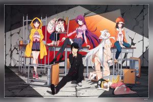 Monogatari Series Oshino Shinobu Hanekawa Tsubasa Hachikuji Matte ...